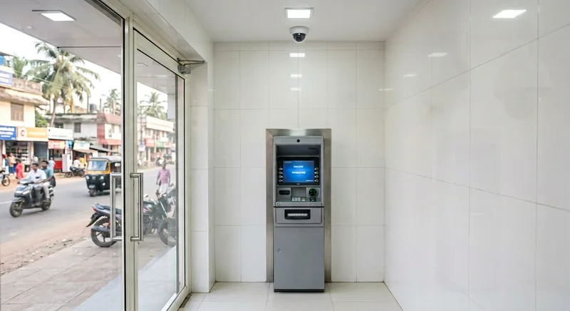 ATM vestibule CCTV camera at Aranattukara, Thrissur