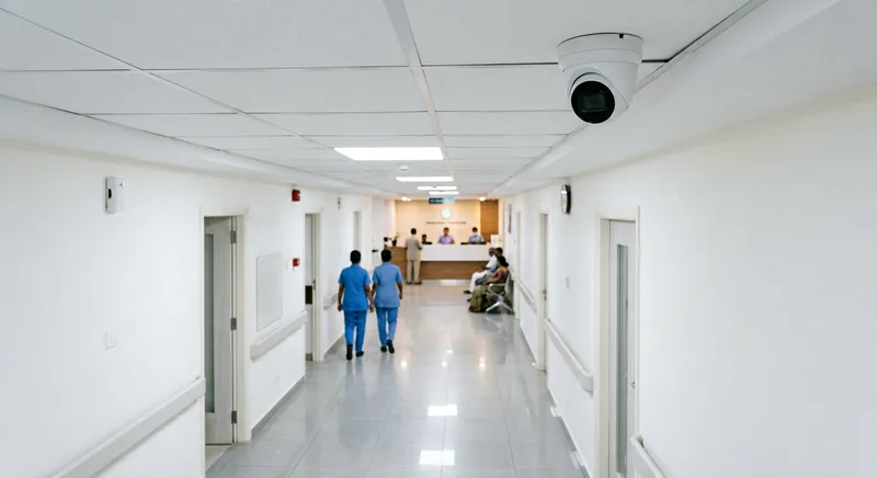 Hospital corridor CCTV system at a Chalakudy hospital