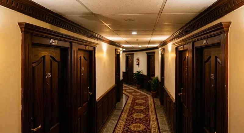 Hotel CCTV setup at a Kunnamkulam property with corridor cameras